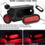 2 Pzas Luces traseras LED oval rojas 6pulg y laterales redondas 2pulg