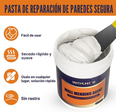 Kit reparación paneles yeso pasta blanca 8.5oz con raspador