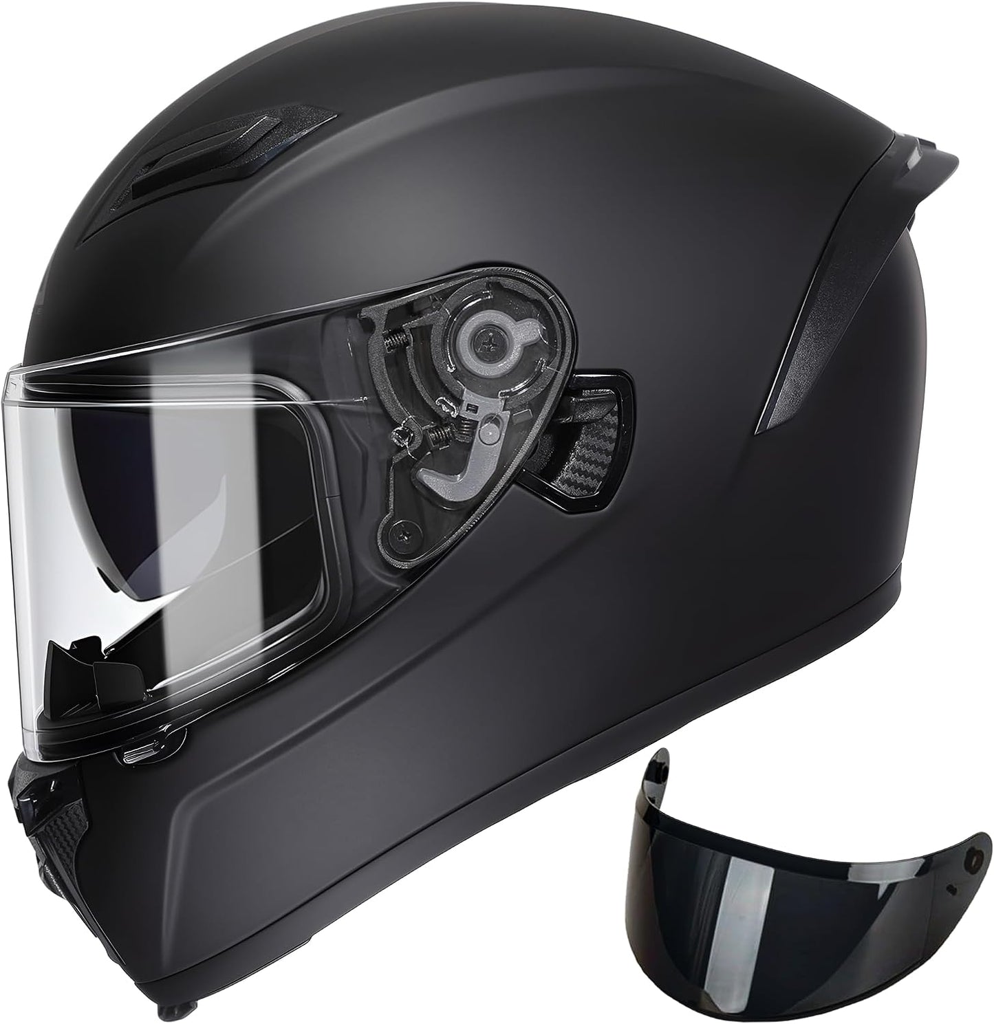 Casco motocicleta calle negro aprobado DOT