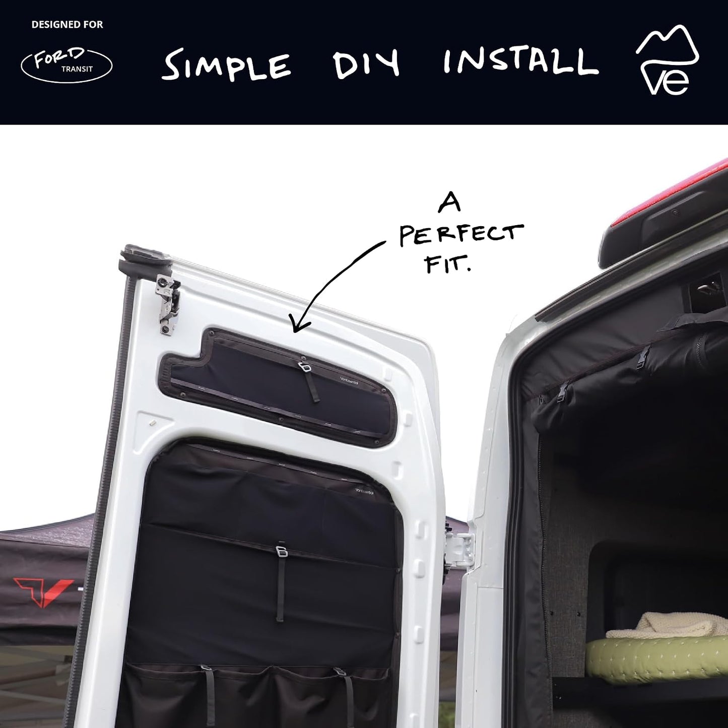 Paneles almacenamiento puerta trasera Ford Transit 2015+