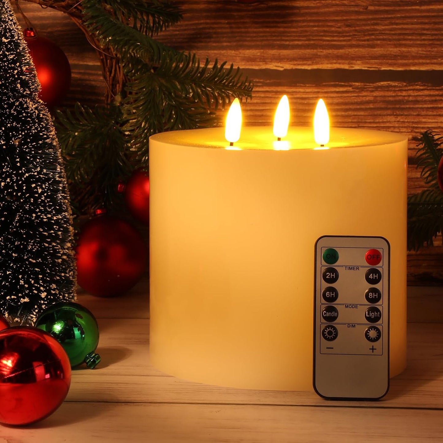 Velas LED cera real con control remoto