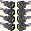 Conectores eléctricos 6 vías 16 AWG impermeables 4 set