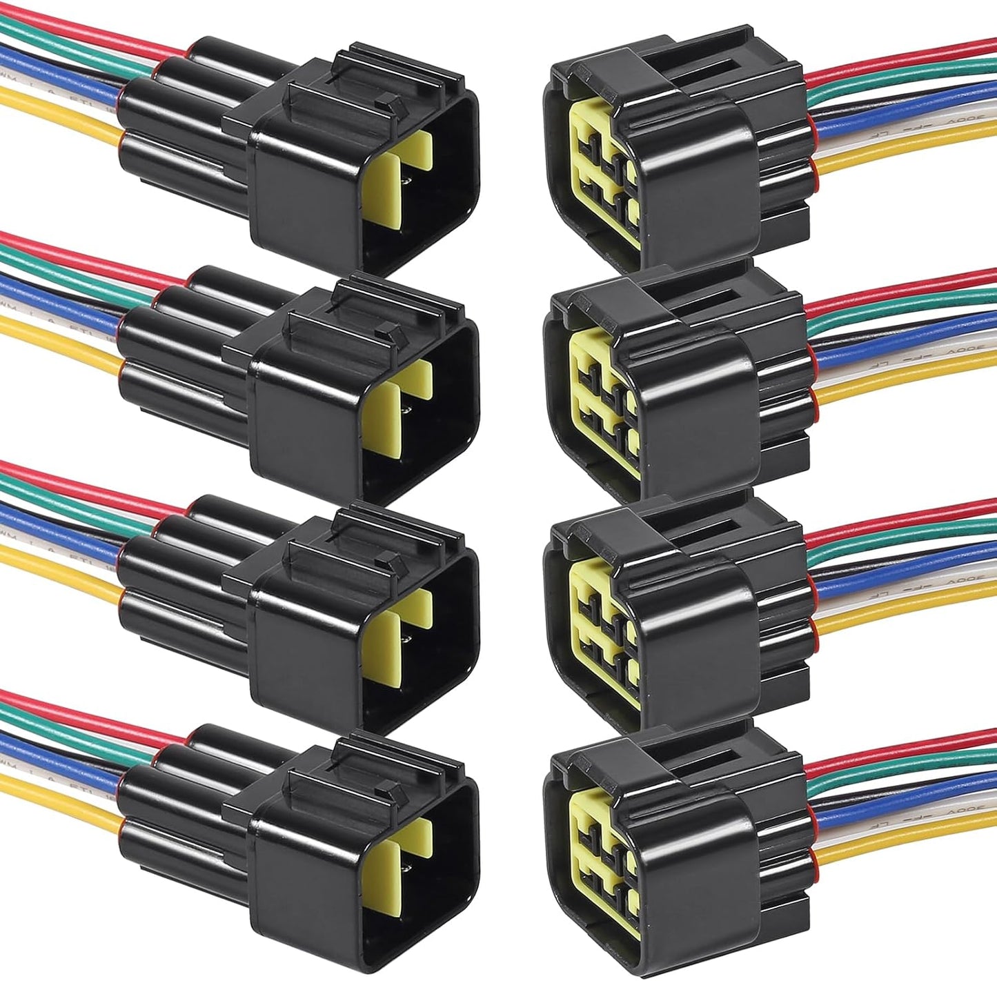 Conectores eléctricos 6 vías 16 AWG impermeables 4 set