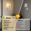 2 Apliques Pared LED Cristal Recargables USB 12 Colores