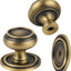 5 Pzas Pomos Bronce Mate para Gabinetes 1.18pulg