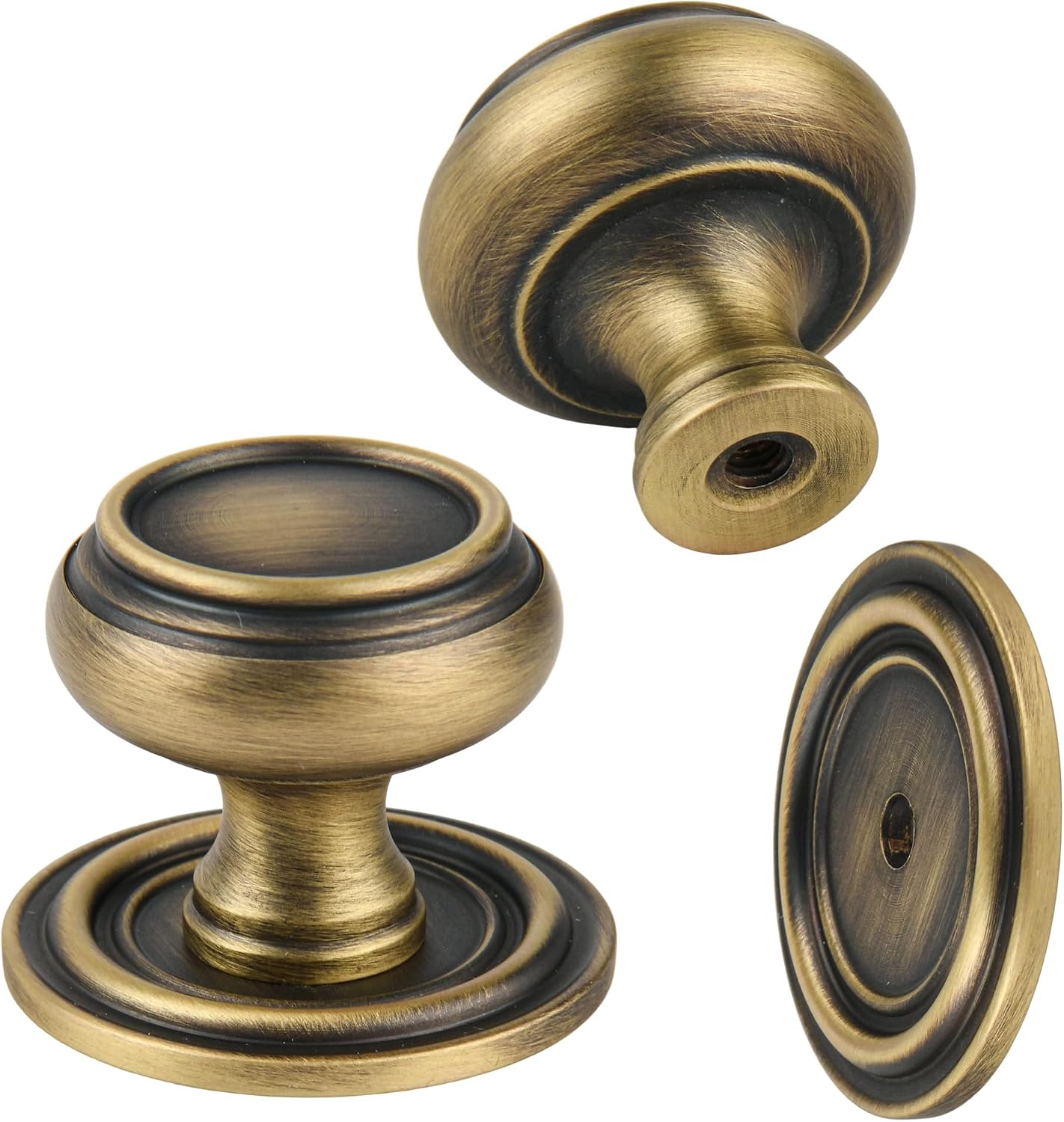 5 Pzas Pomos Bronce Mate para Gabinetes 1.18pulg