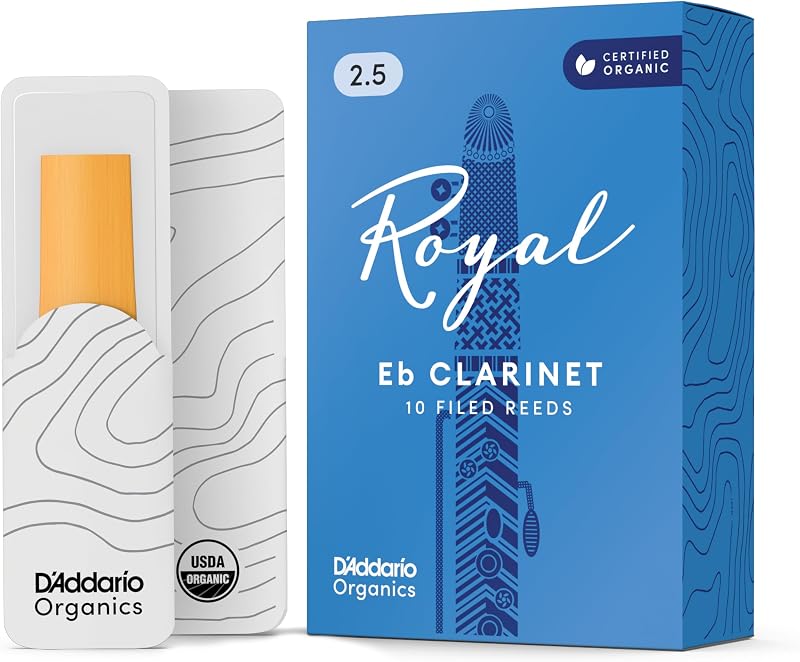 Cañas orgánicas clarinete Royal Eb fuerza 2.5 pack 10