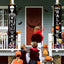 Decoraciones Halloween puerta patio guirnaldas