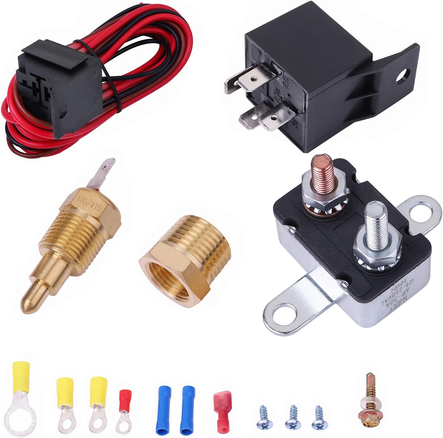 Kit relé ventilador termostato 40-60A 175-185grados