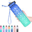 Botella agua Tritan 32oz con marcador tiempo fitness
