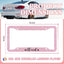 Marco placa matrícula rosa 2 Pzas soporte aluminio
