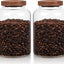 2 Pzas Tarros Vidrio 1/2gal Tapas Herméticas Almacenamiento