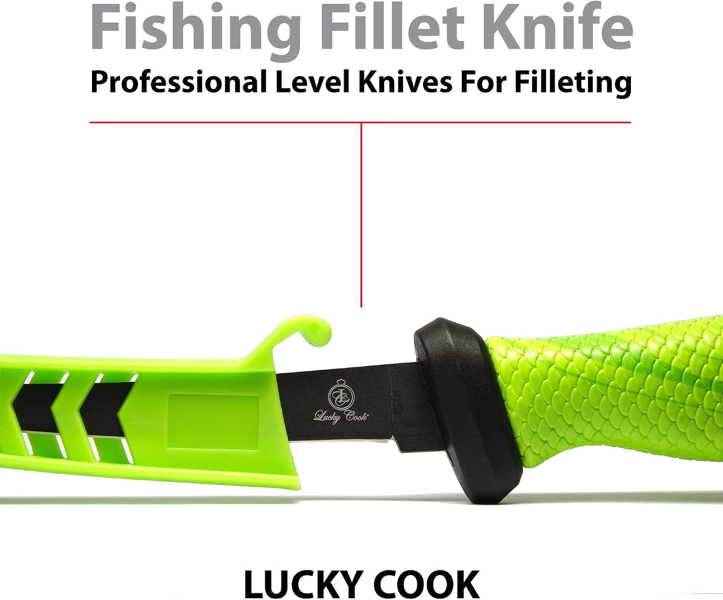 Cuchillo filete pescado curvado 6.5pulg flexible ergonómico