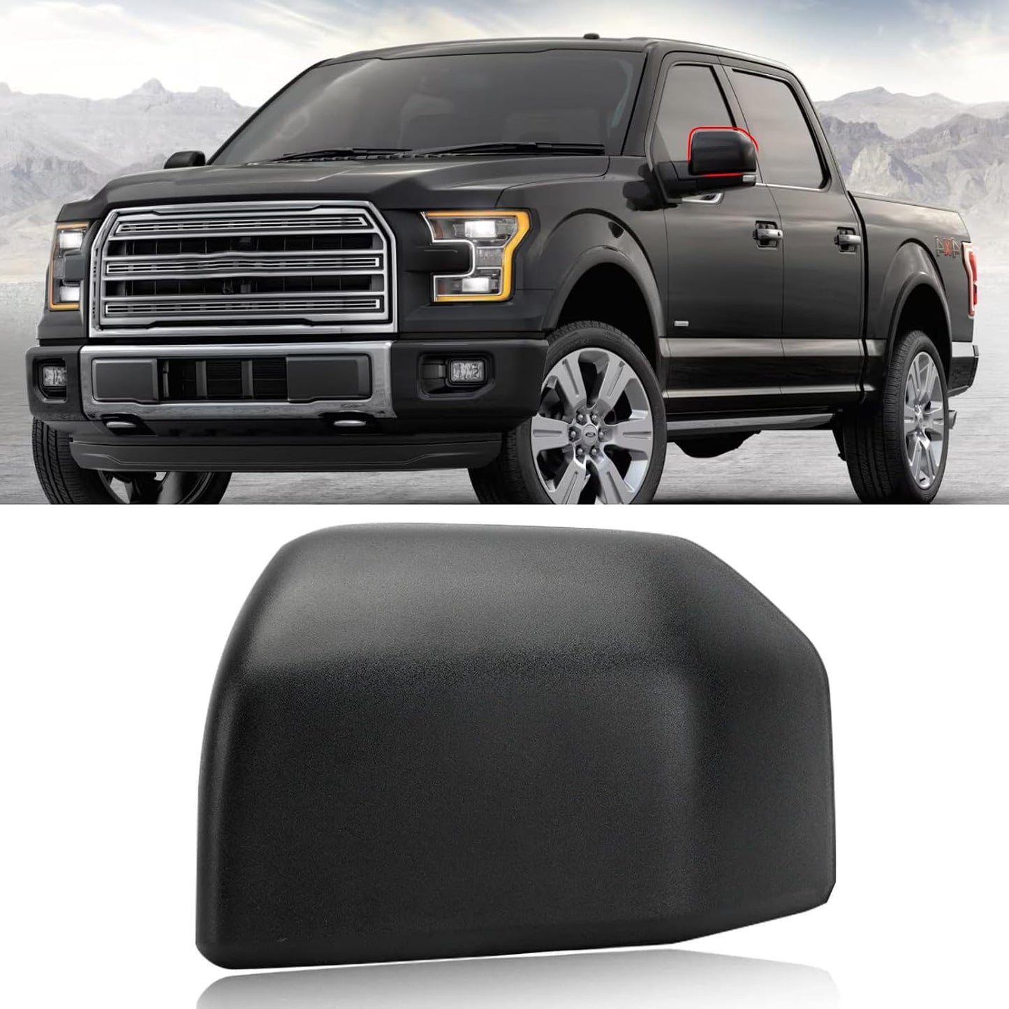 Funda espejo lateral Ford F150 textura negra conductor