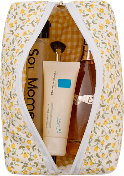 Bolsa maquillaje cuadrada con cremallera viaje