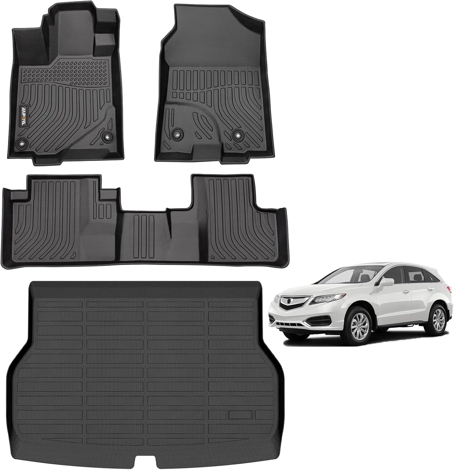 Set alfombrillas TPE antiderrap Acura RDX 16-18 negro