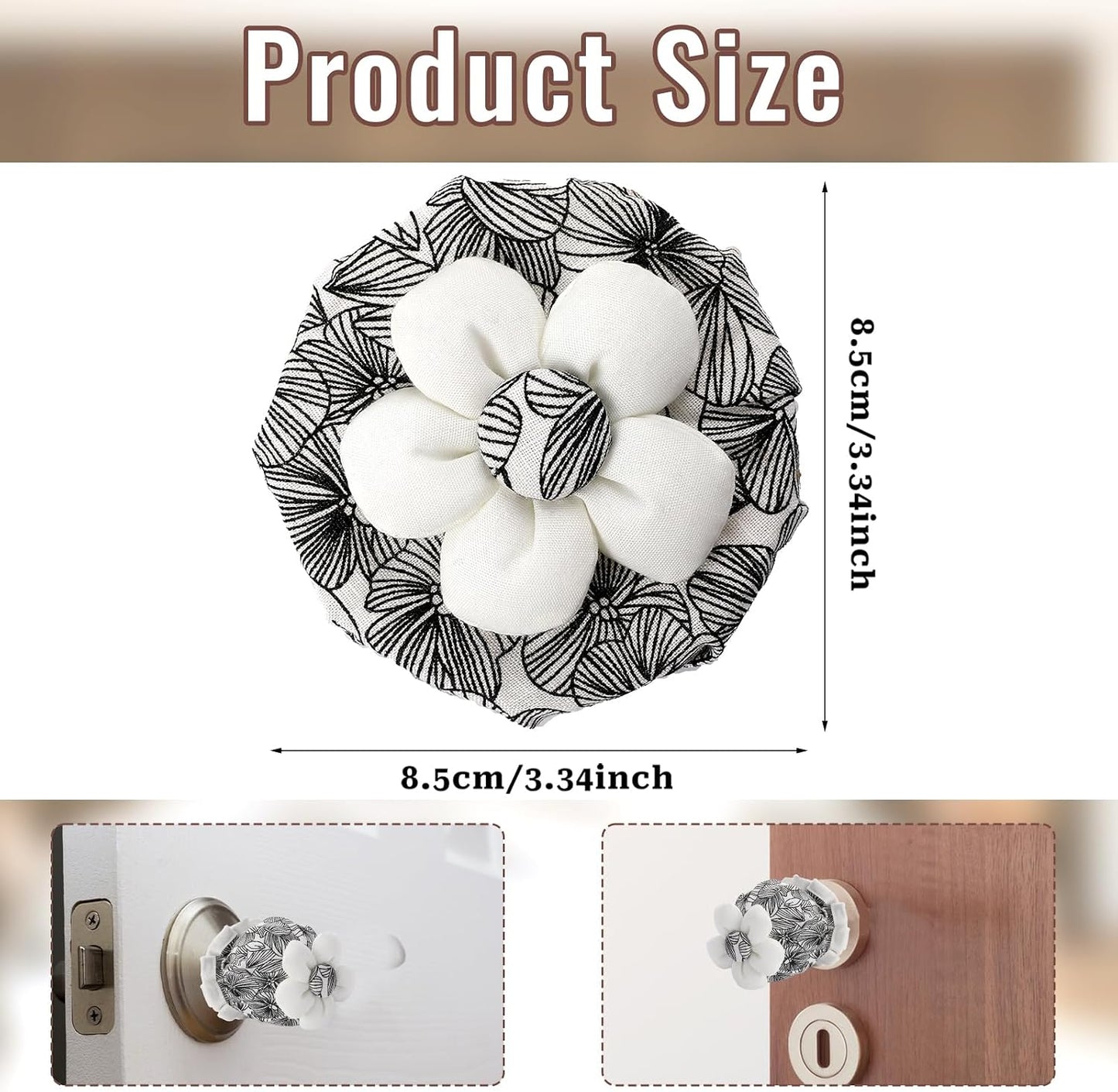 2 fundas pomo puerta con cojín espuma suave decorativas