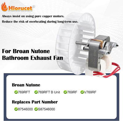 Kit motor ventilador baño Broan Nutone 70 CFM 120V