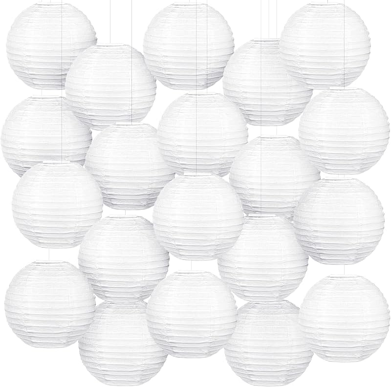20 Linternas papel decorativas colgantes boda