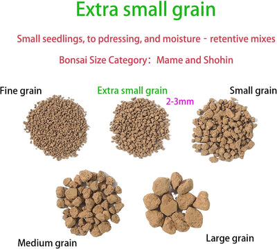 Suelo bonsái Akadama grano extra pequeño 4lb