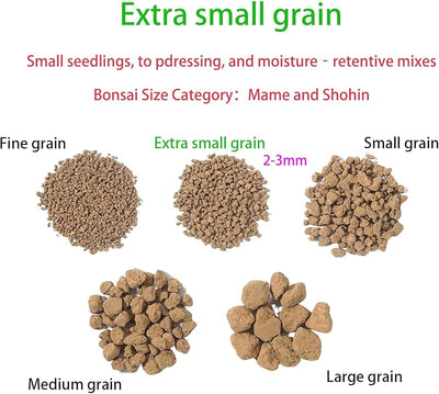 Suelo bonsái Akadama grano extra pequeño 4lb