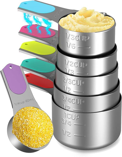 6 Pzas Tazas Medidoras Acero Inox Anidadas