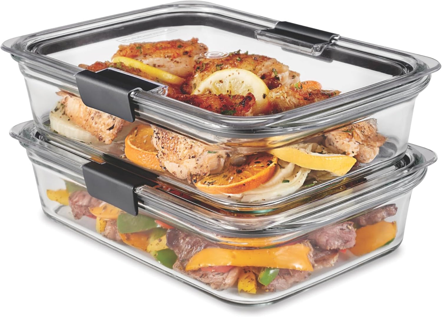 Recipientes vidrio 8 tazas set 2 sin BPA