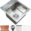 Fregadero barra acero inox T304 13x15" con tabla cortar