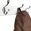 Perchero pared 12" 3 ganchos plateados madera blanca