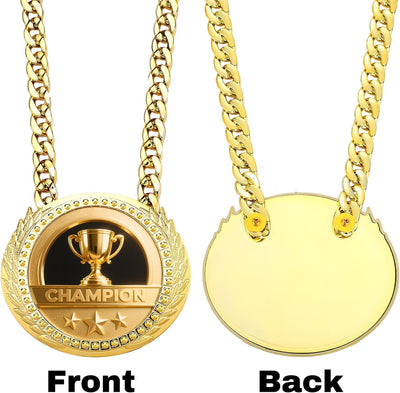 Cadena de trofeo 6" medalla oro grande deportes
