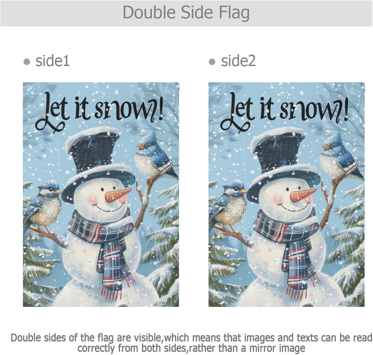 Bandera Navidad jardín 12x18" doble cara