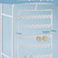Soporte giratorio joyas aretes decoración blanco