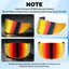 Visor casco completo WS-609 rojo cromado antirreflejos