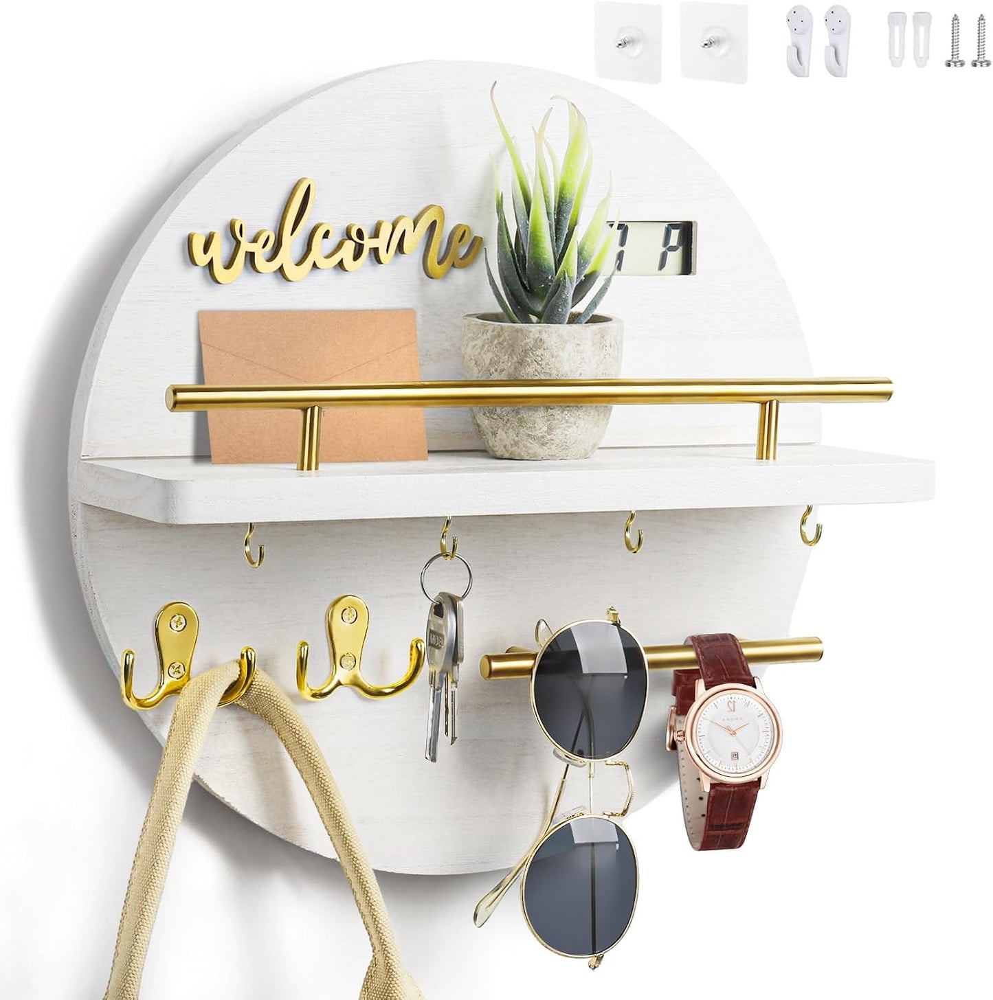 Soporte llaves madera rústica decoración hogar entrada