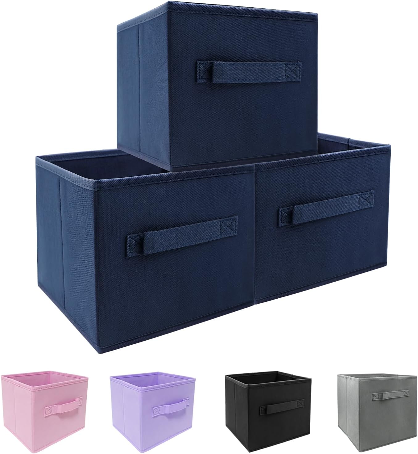 Contenedores plegables hogar oficina 10.5x10.5x11" set 3