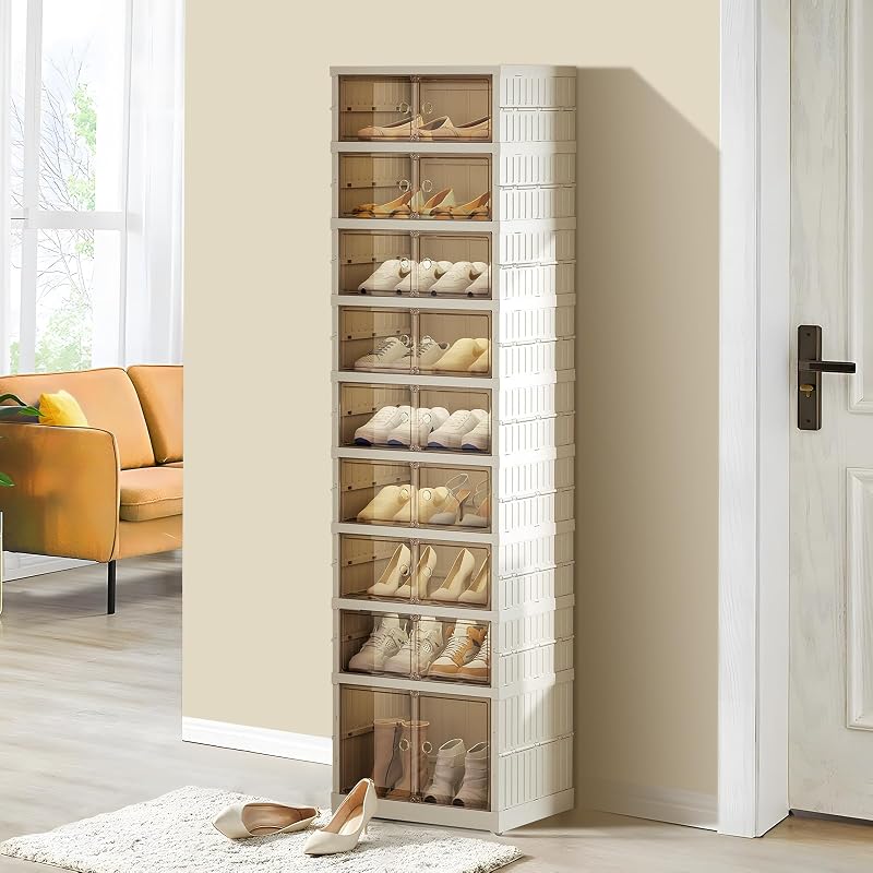Zapatero 9 niveles organiz. 18 pares plegable dobles puertas