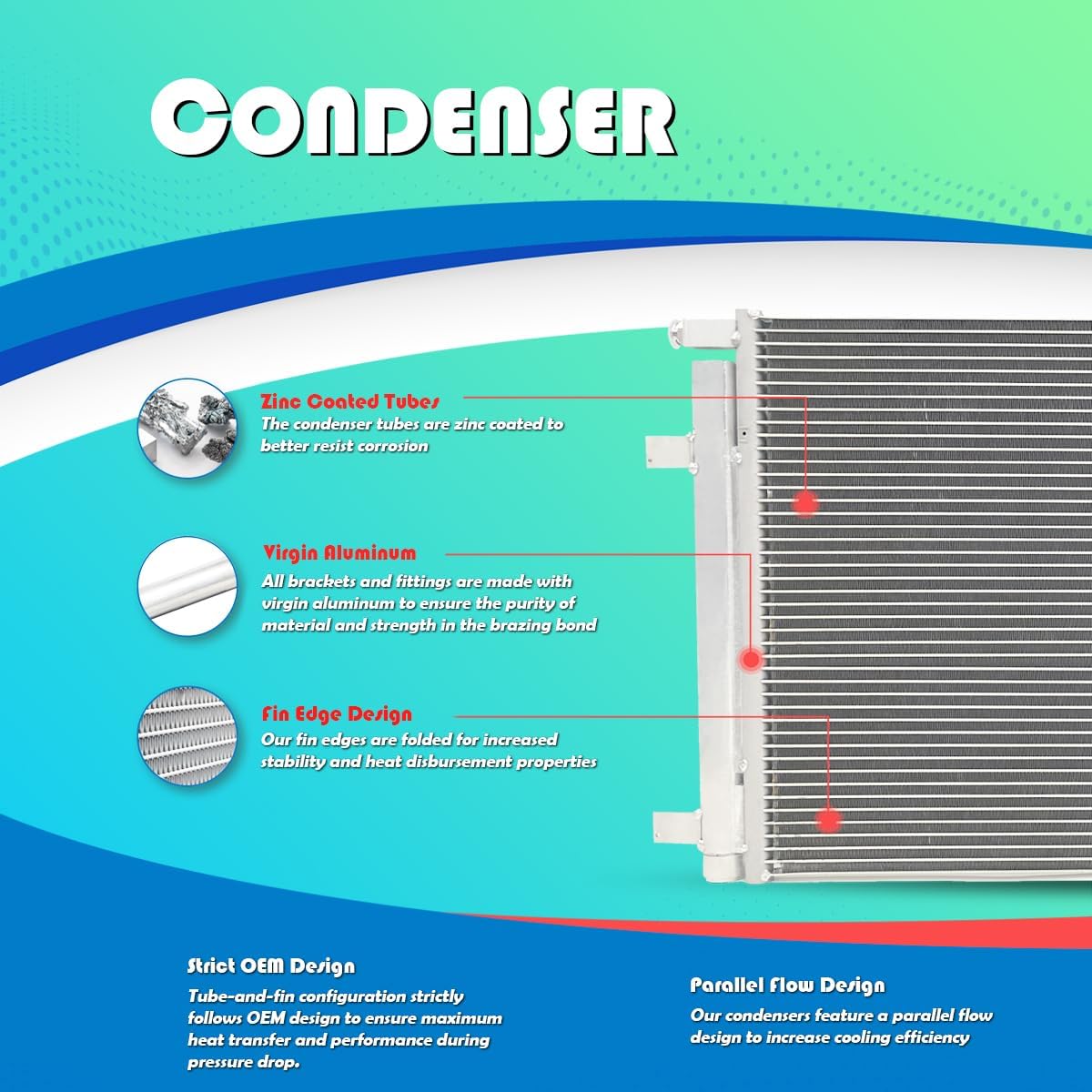 Condensador CA Honda CR-V 2007-11 2.4L
