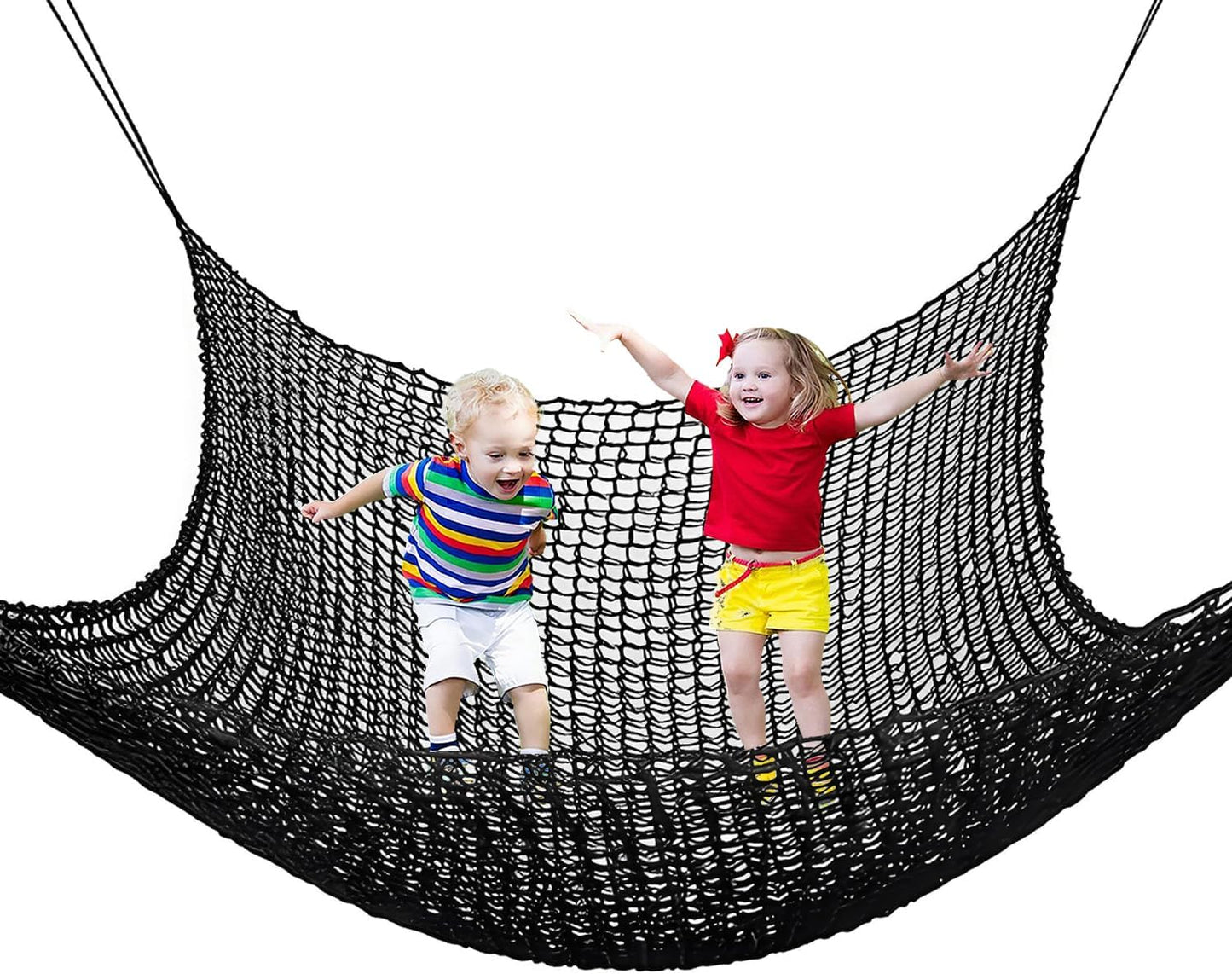 Red de escalada para niños doble capa poliéster patio