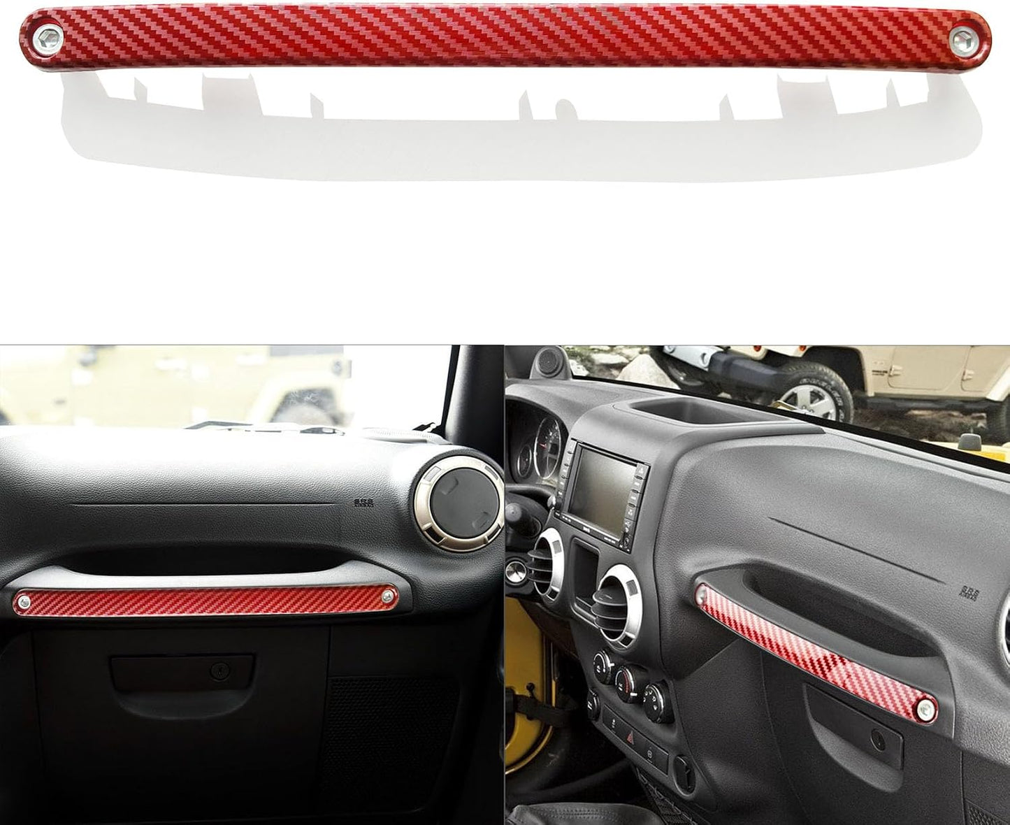 Cubierta asa agarre copiloto Wrangler JK 11-17 Rojo