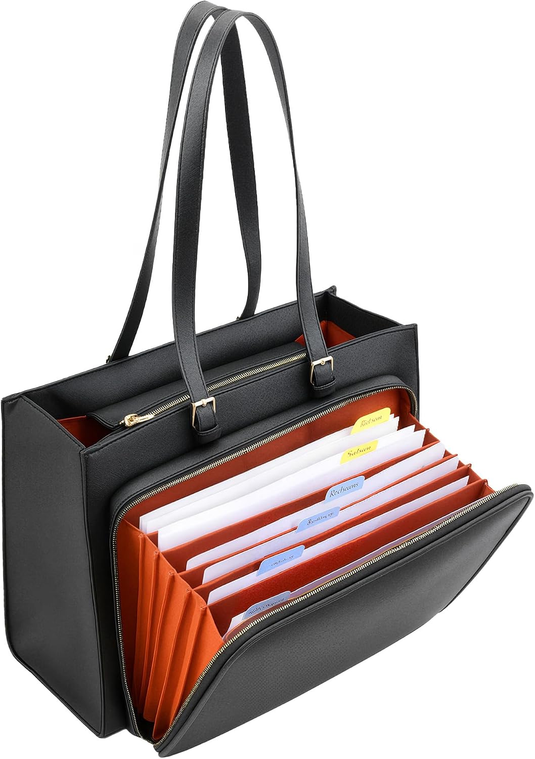 Bolsa trabajo profesora con bolsillo acordeón 15.6pulg