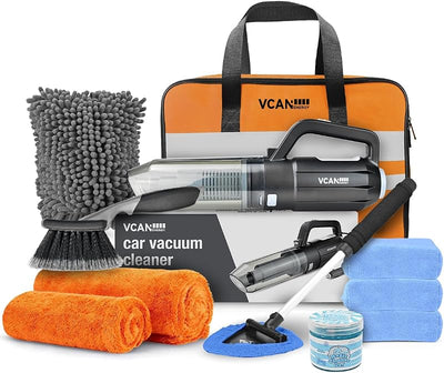 Kit limpieza coche con aspiradora 10000pa cepillo ruedas