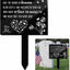Placa conmemorativa acrílico cuadrado para tumba impermeable