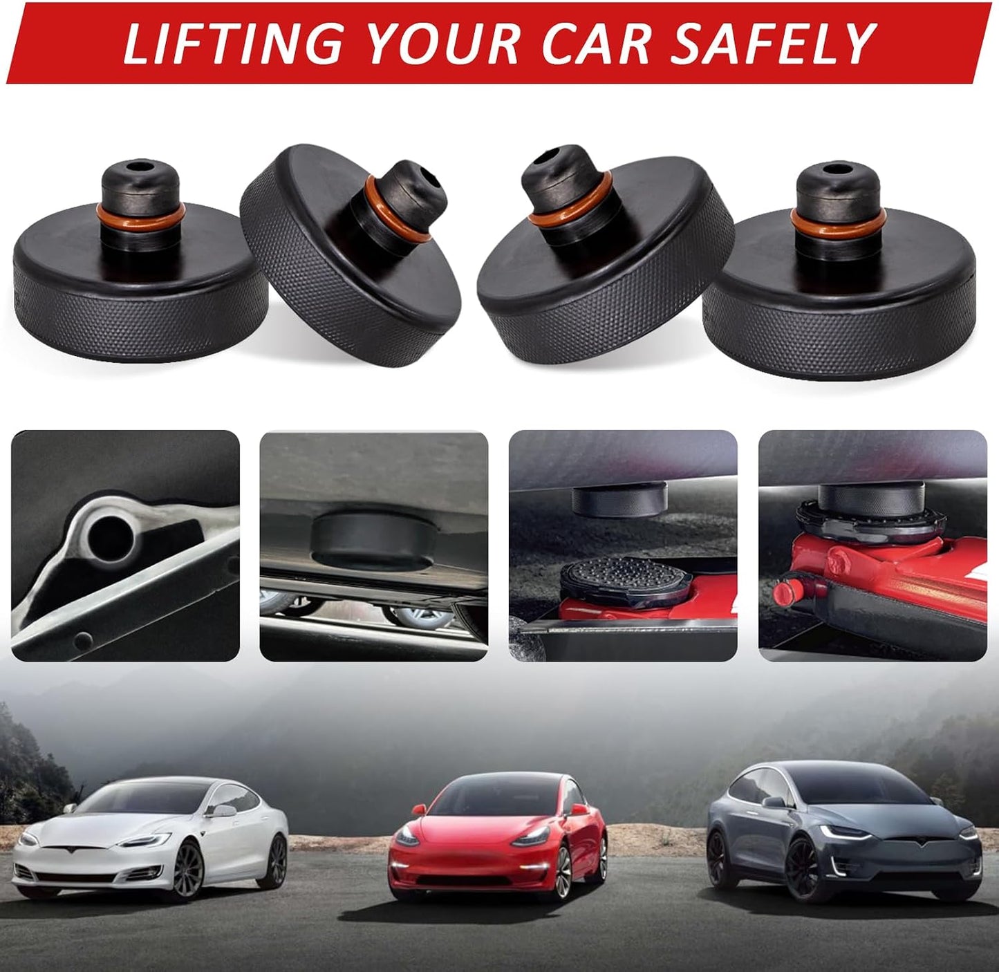 Kit reparación neumáticos Tesla Model 3/Y/S/X 4 discos jack