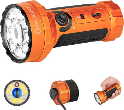 Linterna Mini RGB 7000lúmenes recargable magnética naranja