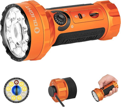 Linterna Mini RGB 7000lúmenes recargable magnética naranja