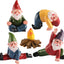 5 Adornos Gnomos Resina para Jardín Exteriores