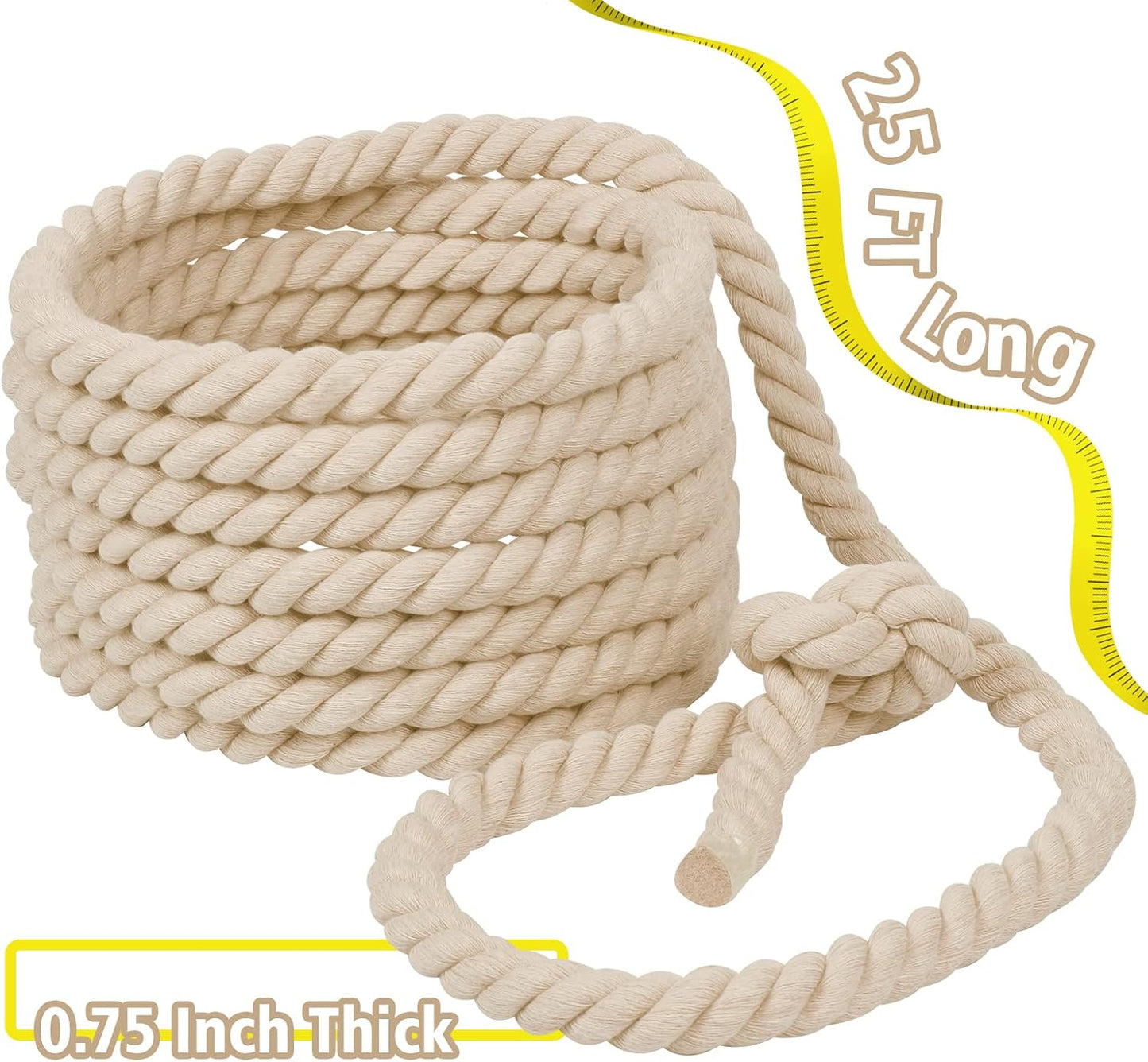 Cuerda tira y afloja 25ft para set familiares y picnic