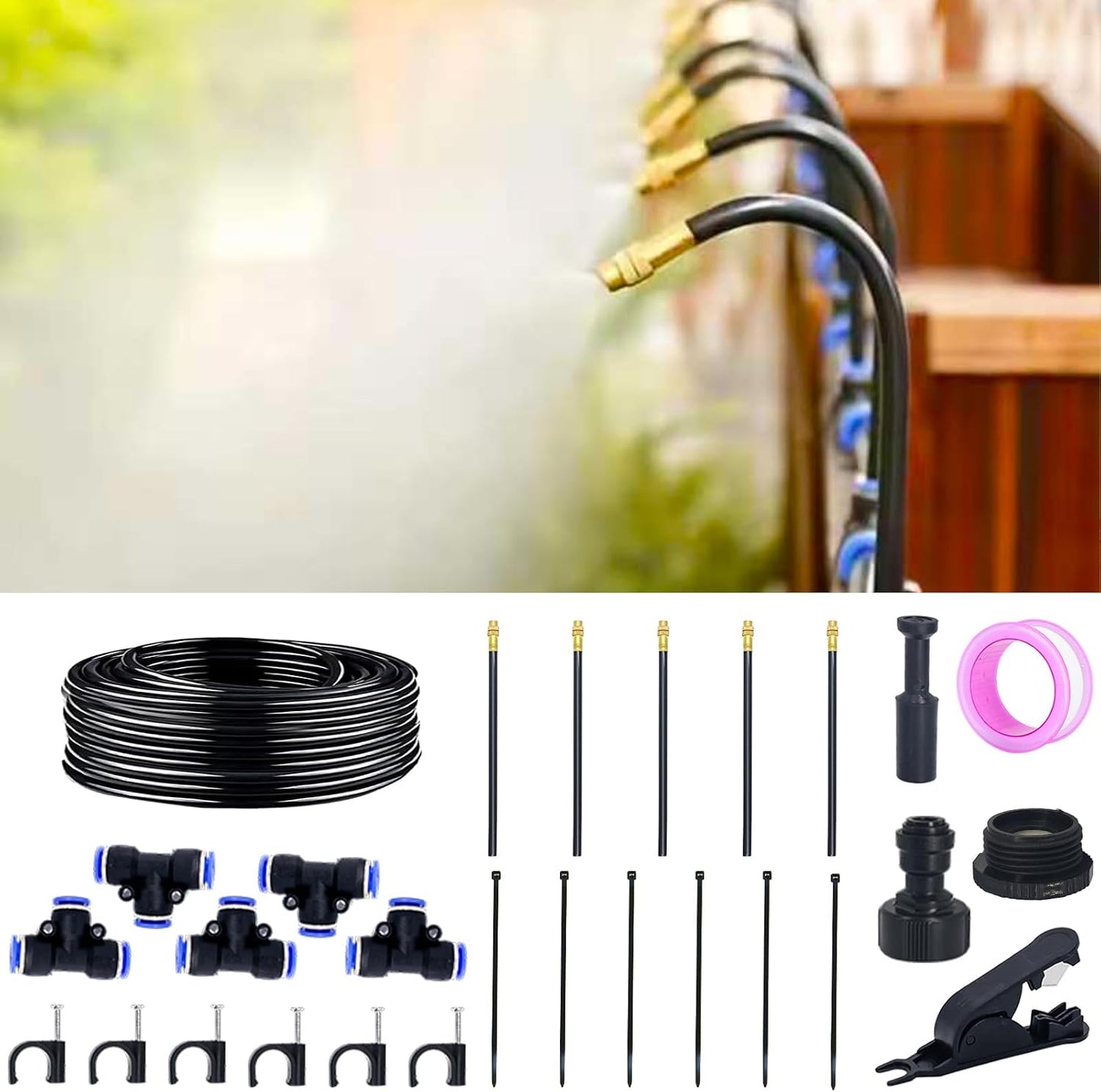 Sistema riego goteo ajustable 360° 20pulg 5 boquillas