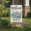 Bandera primavera jardín 12x18pulg arpillera decoración patio