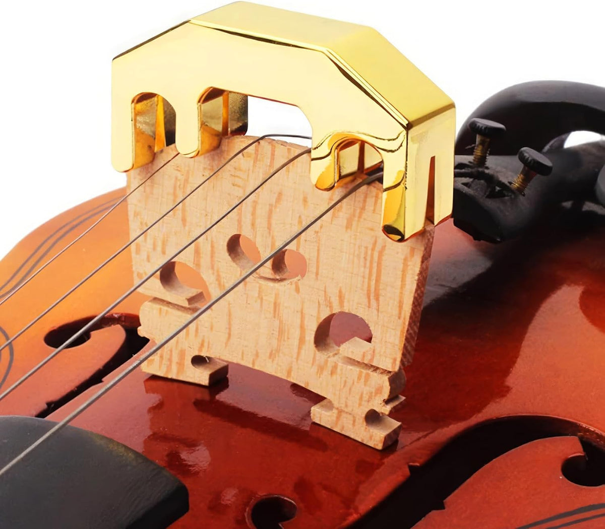 Silenciador violín metal color dorado para 1/2 3/4 4/4